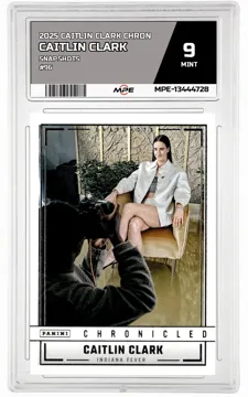 2025 CAITLIN CLARK CHRON SNAPSHOTS #96 CAITLIN CLARK MPE 9 MINT — graded card up for auction