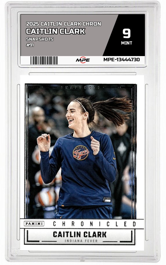 2025 CAITLIN CLARK CHRON SNAPSHOTS #91 CAITLIN CLARK MPE 9 MINT — graded card auctioned from the MPE vault