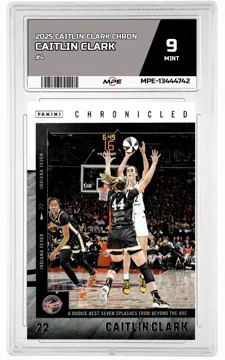 2025 CAITLIN CLARK CHRON #4 CAITLIN CLARK MPE 9 MINT — graded card up for auction