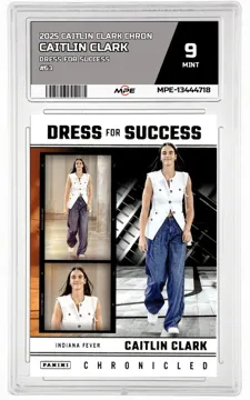 2025 CAITLIN CLARK CHRON DRESS FOR SUCCESS #63 CAITLIN CLARK MPE 9 MINT — graded card up for auction