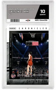2025 CAITLIN CLARK CHRON #42 CAITLIN CLARK MPE 10 GEM/MT — graded card up for auction