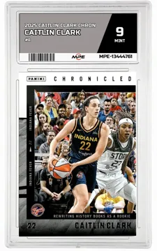 2025 CAITLIN CLARK CHRON #8 CAITLIN CLARK MPE 9 MINT — graded card up for auction