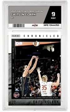 2025 CAITLIN CLARK CHRON #13 CAITLIN CLARK MPE 9 MINT — graded card up for auction