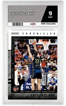 2025 CAITLIN CLARK CHRON #12 CAITLIN CLARK MPE 9 MINT — graded card up for auction