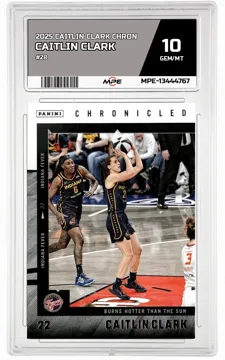 2025 CAITLIN CLARK CHRON #28 CAITLIN CLARK MPE 10 GEM/MT — graded card up for auction