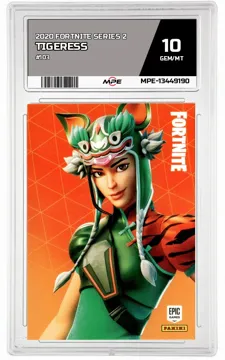 2020 FORTNITE SERIES 2 #103 TIGERESS MPE 10 GEM/MT — graded card up for auction
