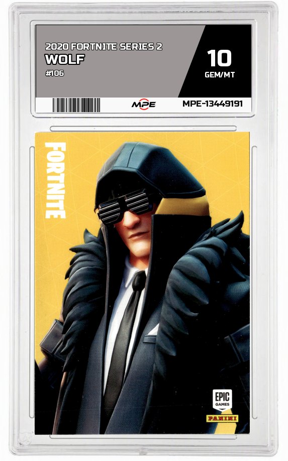 2020 FORTNITE SERIES 2 #106 WOLF MPE 10 GEM/MT — graded card auctioned from the MPE vault