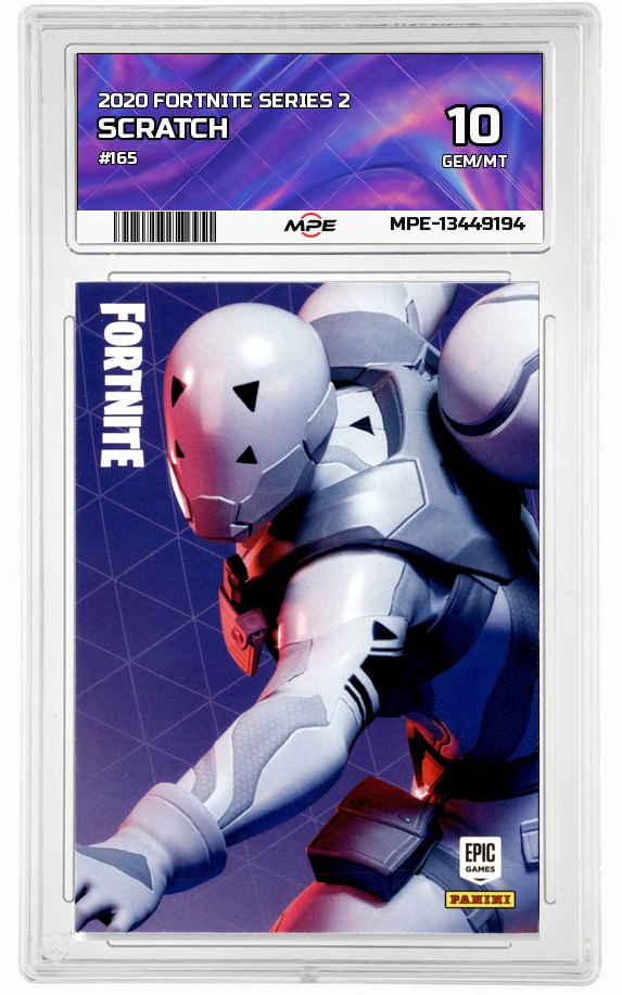 2020 FORTNITE SERIES 2 #165 SCRATCH MPE 10 GEM/MT — graded card auctioned from the MPE vault