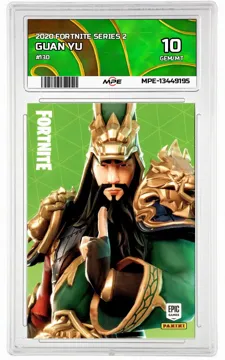 2020 FORTNITE SERIES 2 #130 GUAN YU MPE 10 GEM/MT — graded card up for auction