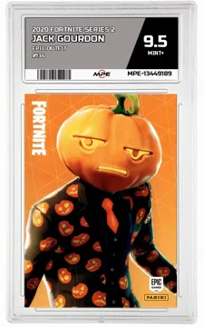 2020 FORTNITE SERIES 2 EPIC OUTFIT #134 JACK GOURDON MPE 9.5 MINT+ — graded card up for auction