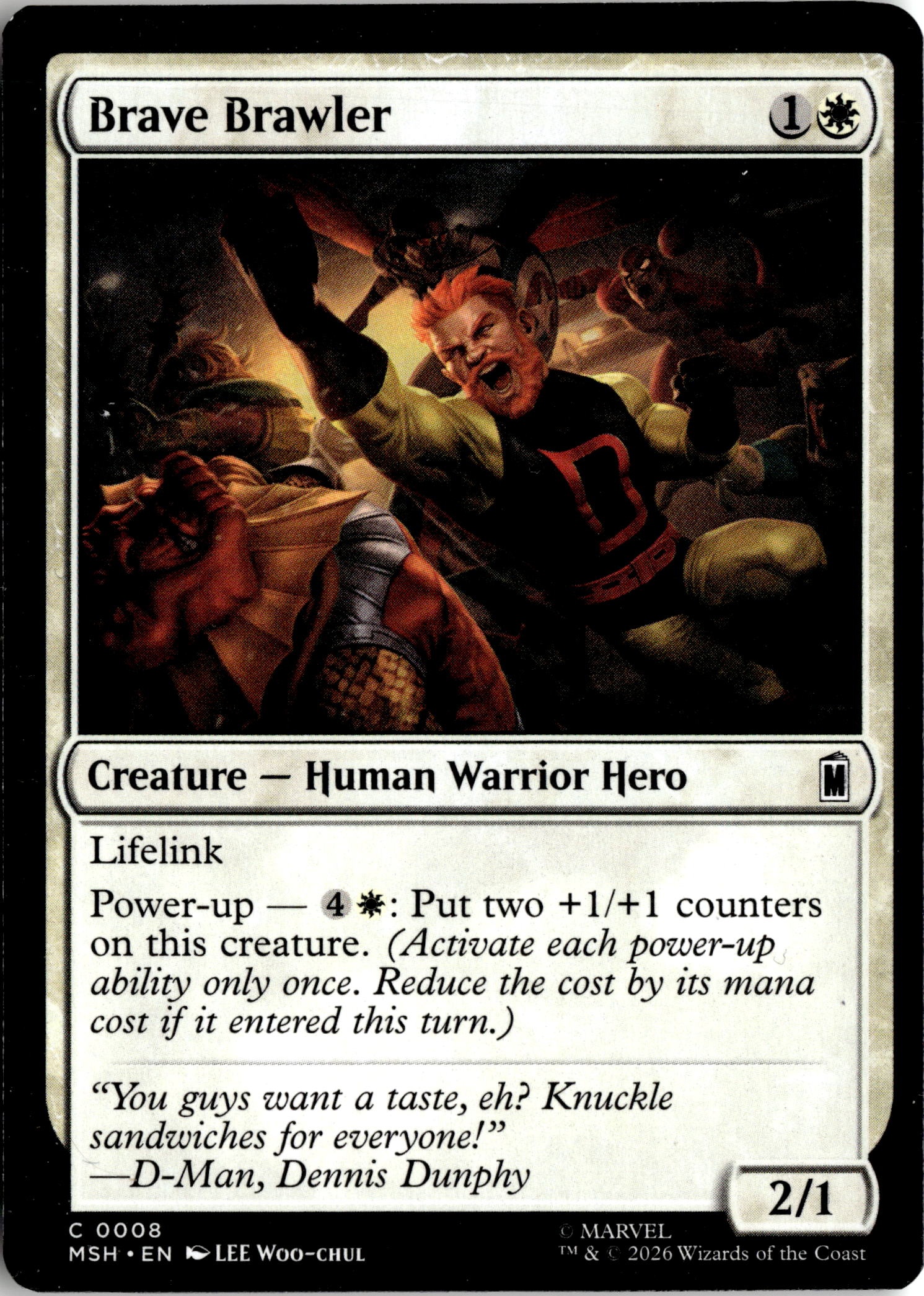 2026 Mtg Msh En Brave Brawler graded slab