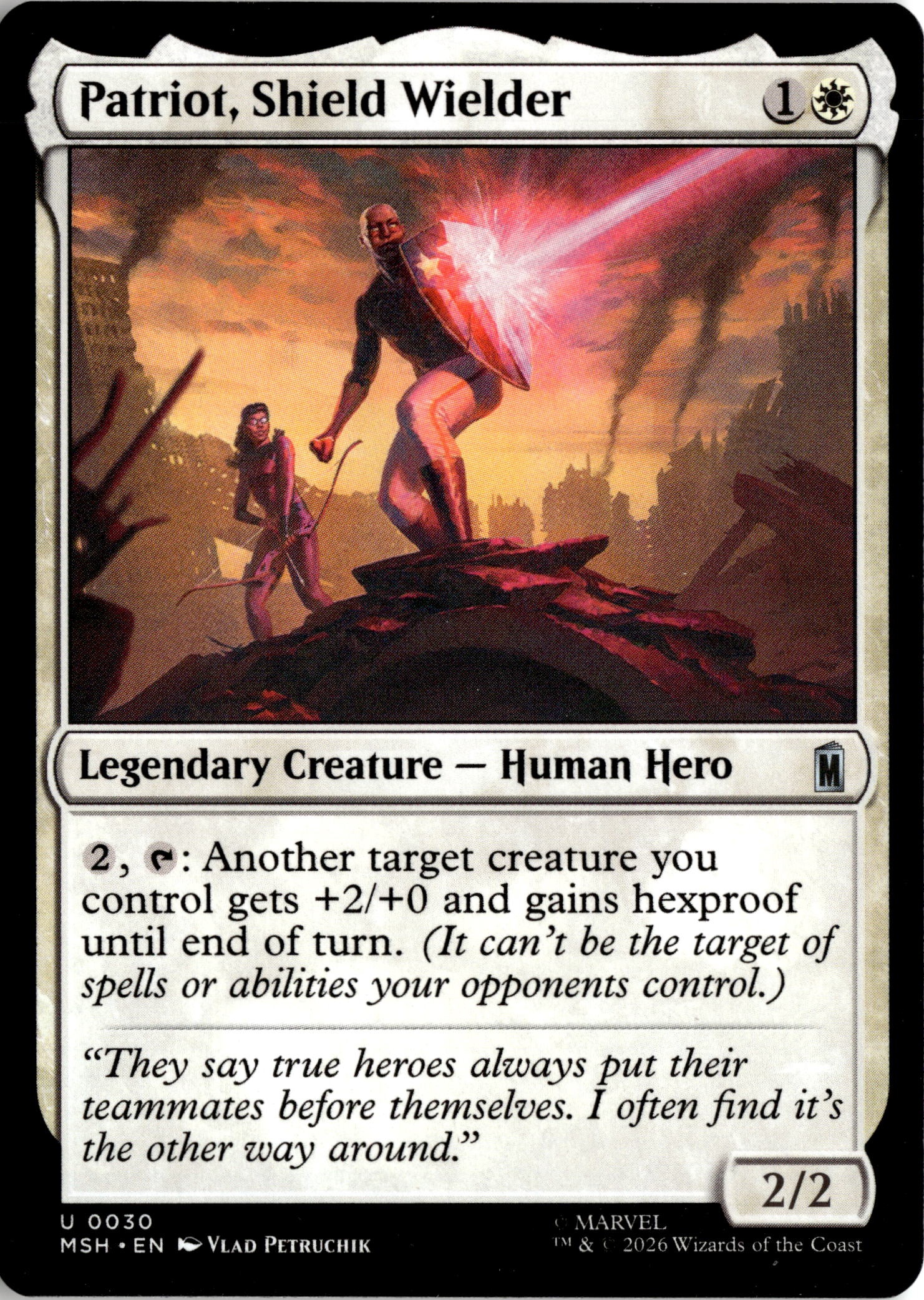 2026 Mtg Msh En Patriot, Shield Wielder graded slab