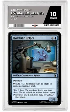 2026 MTG MSH EN Marvel Super Heroes #0057 HYDRAULIC HELPER MPE 10 GEM/MT — graded card up for auction