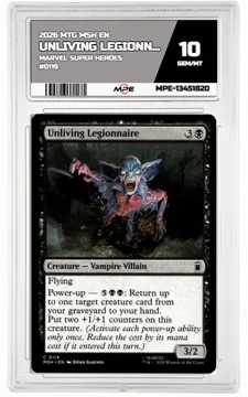 2026 MTG MSH EN Marvel Super Heroes #0119 UNLIVING LEGIONNAIRE MPE 10 GEM/MT — graded card up for auction