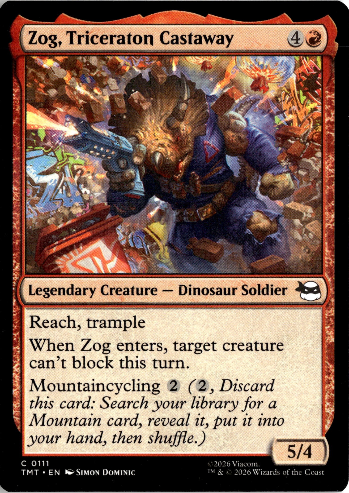 2026 Mtg Tmt En Zog, Triceraton Castaway graded slab