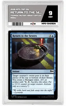 2026 MTG TMT EN Teenage Mutant Ninja Turtles #0052 RETURN TO THE SEWERS MPE 9 MINT — graded card up for auction