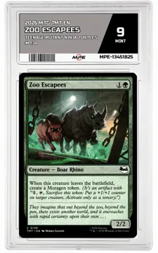 2026 MTG TMT EN Teenage Mutant Ninja Turtles #0138 ZOO ESCAPEES MPE 9 MINT — graded card up for auction