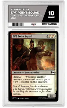 2026 MTG TMT EN Teenage Mutant Ninja Turtles #0145 EPF POINT SQUAD MPE 10 GEM/MT — graded card up for auction