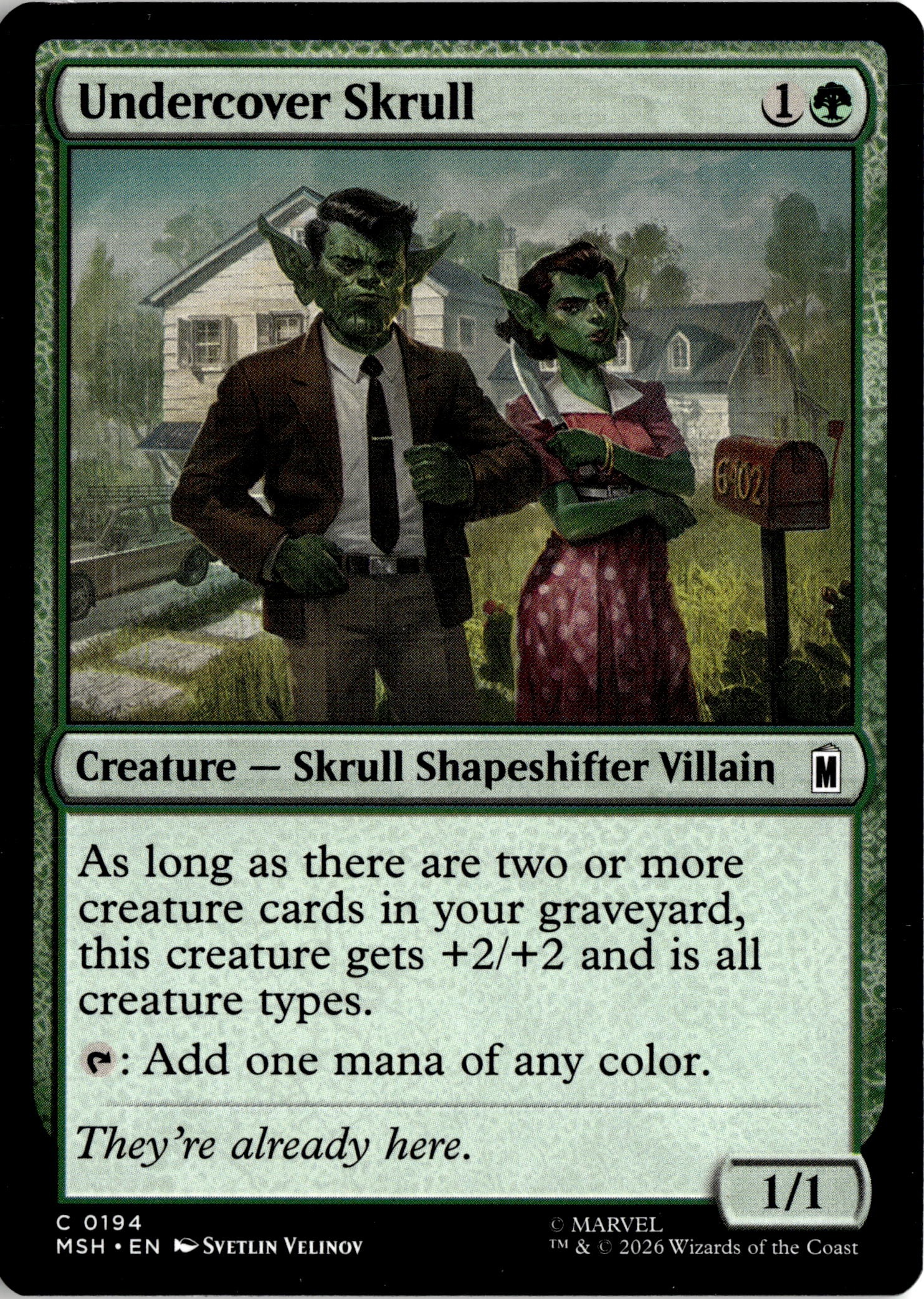 2026 Mtg Msh En Undercover Skrull graded slab