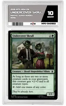 2026 MTG MSH EN Marvel Super Heroes #0194 UNDERCOVER SKRULL MPE 10 GEM/MT — graded card up for auction
