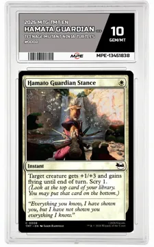 2026 MTG TMT EN Teenage Mutant Ninja Turtles #0008 HAMATA GUARDIAN STANCE MPE 10 GEM/MT — graded card up for auction