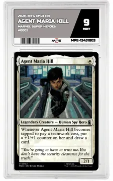 2026 MTG MSH EN Marvel Super Heroes #0002 AGENT MARIA HILL MPE 9 MINT — graded card up for auction