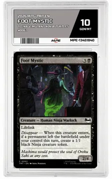 2026 MTG TMT EN Teenage Mutant Ninja Turtles #0063 FOOT MYSTIC MPE 10 GEM/MT — graded card up for auction