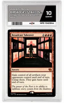 2026 MTG TMT EN Teenage Mutant Ninja Turtles #0086 BROADCAST TAKEOVER MPE 10 GEM/MT — graded card up for auction