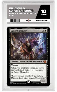 2026 MTG TMT EN Teenage Mutant Ninja Turtles #0083 SUPER SHREDDER MPE 10 GEM/MT — graded card up for auction