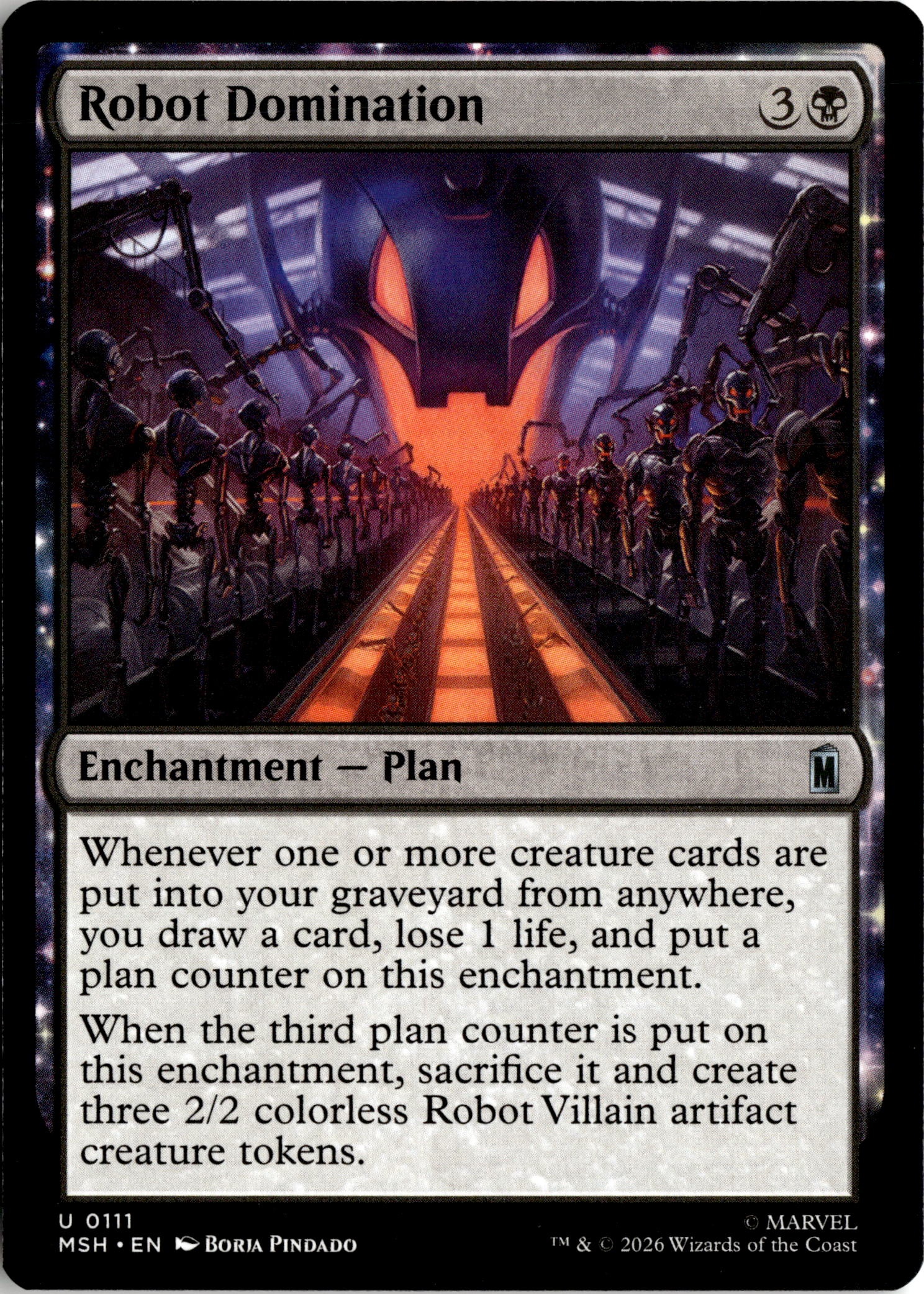 2026 Mtg Msh En Robot Domination graded slab