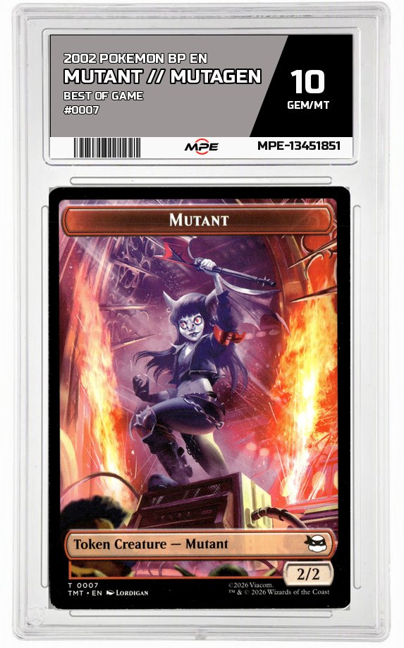 2002 POKEMON BP EN Best of Game #0007 MUTANT // Mutagen MPE 10 GEM/MT — graded card auctioned from the MPE vault