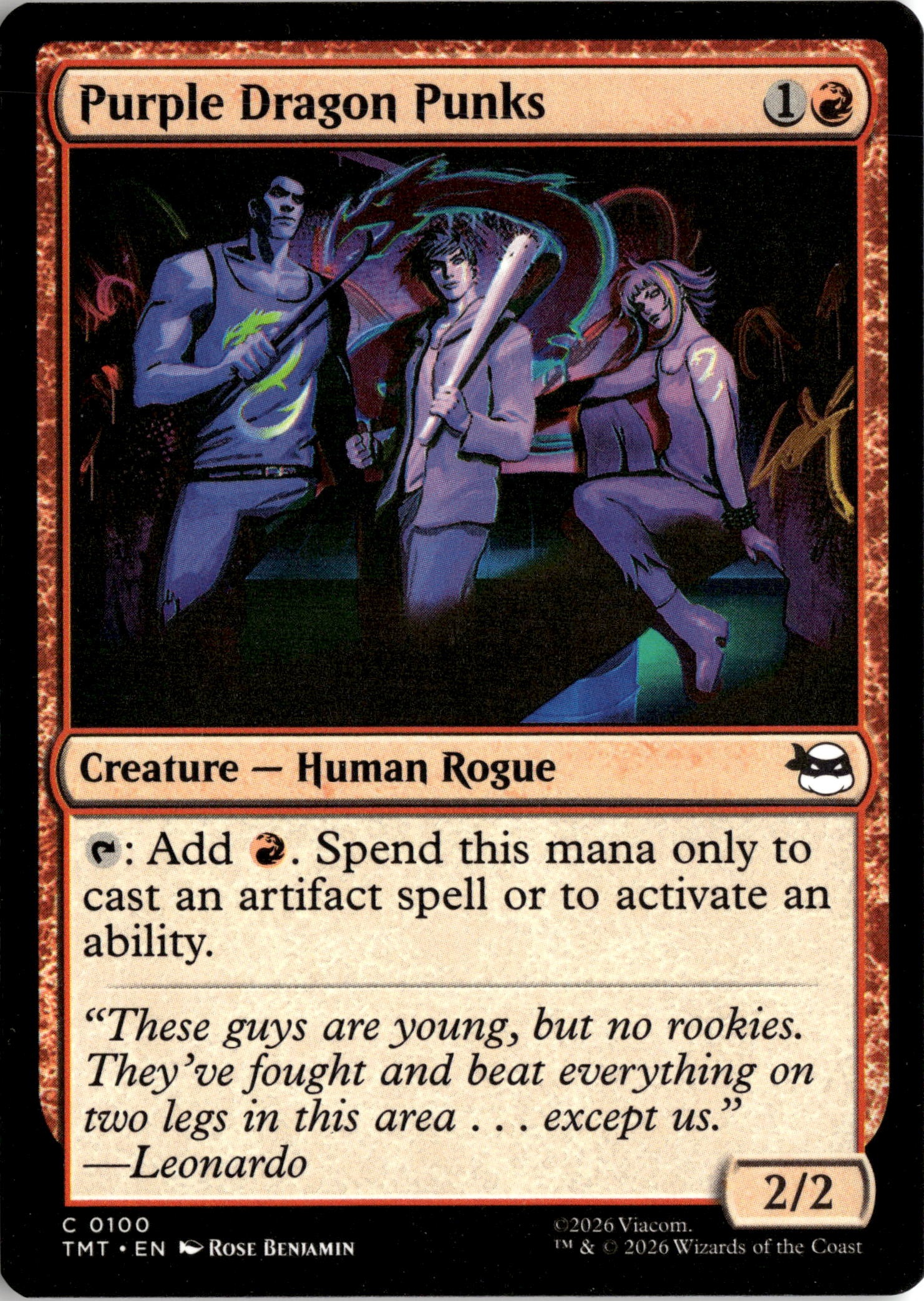 2026 Mtg Tmt En Purple Dragon Punks graded slab