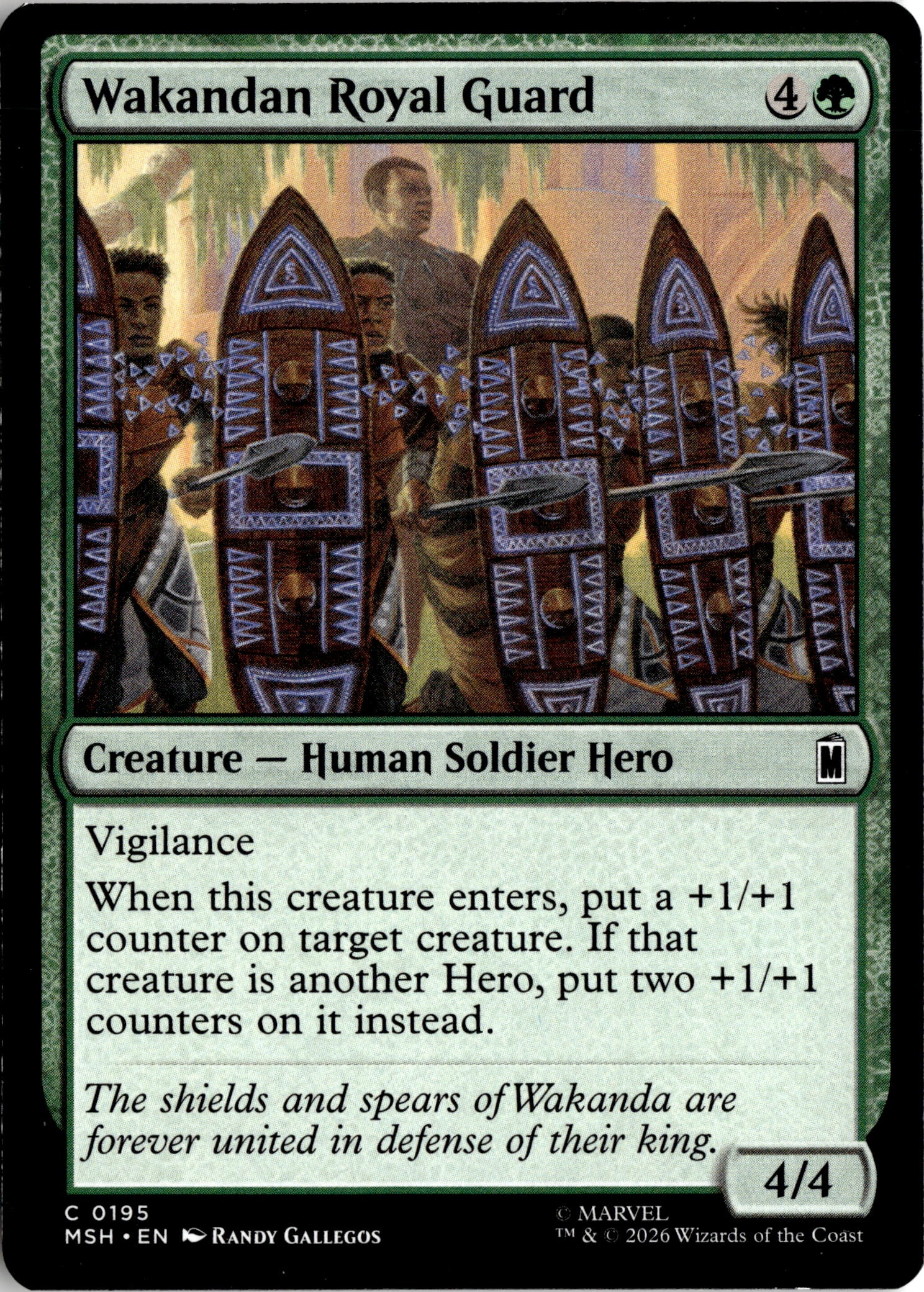 2026 Mtg Msh En Wakandan Royal Guard graded slab