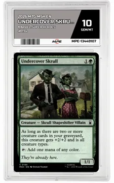 2026 MTG MSH EN Marvel Super Heroes #0194 UNDERCOVER SKRULL MPE 10 GEM/MT — graded card up for auction
