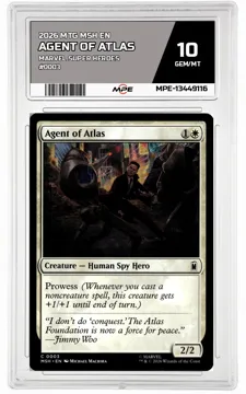 2026 MTG MSH EN Marvel Super Heroes #0003 AGENT OF ATLAS MPE 10 GEM/MT — graded card up for auction