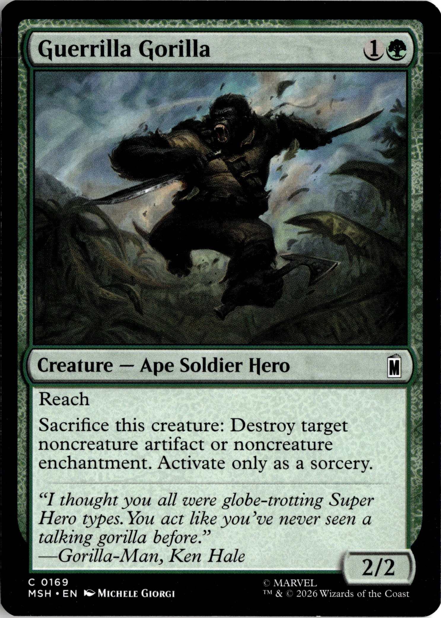 2026 Mtg Msh En Guerrilla Gorilla graded slab