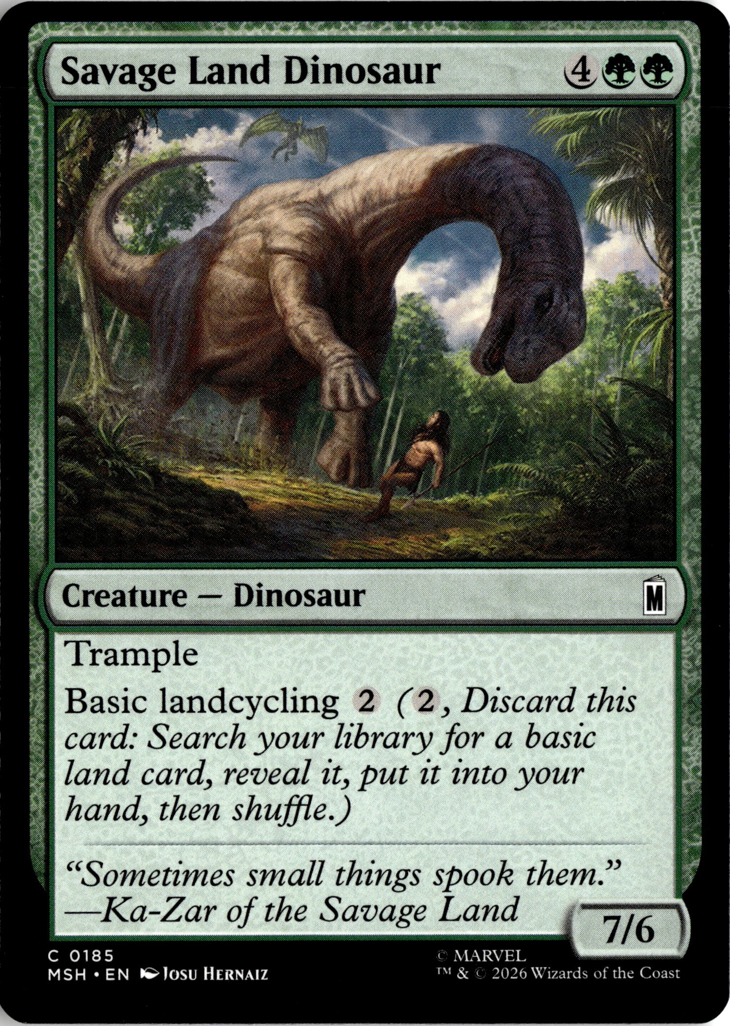 2026 Mtg Msh En Savage Land Dinosaur graded slab