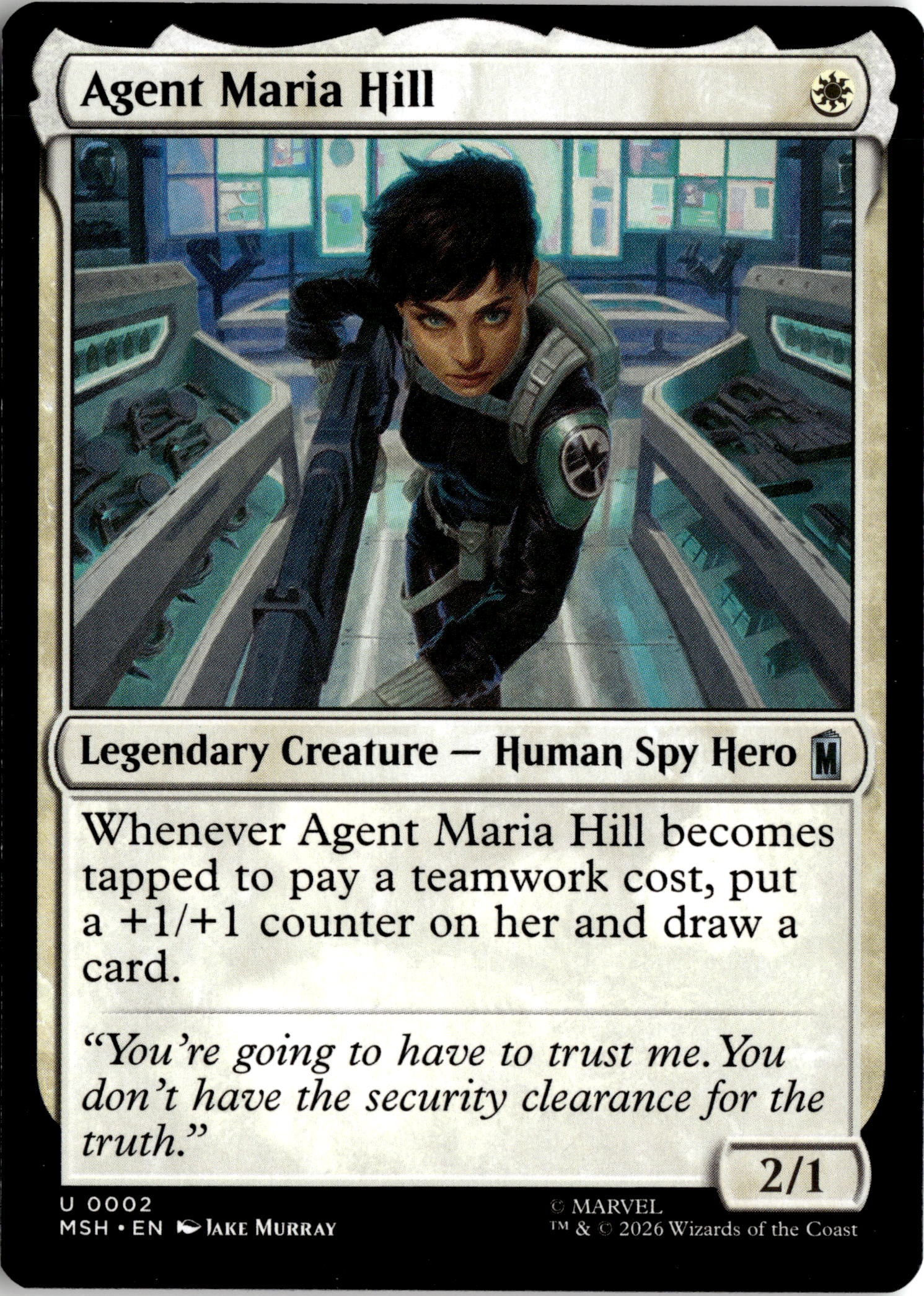 Agent Maria Hill graded slab