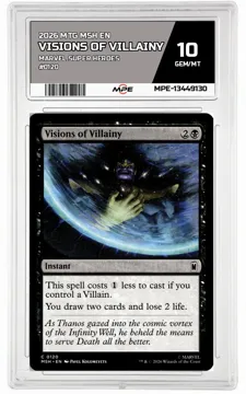 2026 MTG MSH EN Marvel Super Heroes #0120 VISIONS OF VILLAINY MPE 10 GEM/MT — graded card up for auction