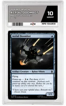 2026 MTG MSH EN Marvel Super Heroes #0043 AERIAL DOOMBOT MPE 10 GEM/MT — graded card up for auction