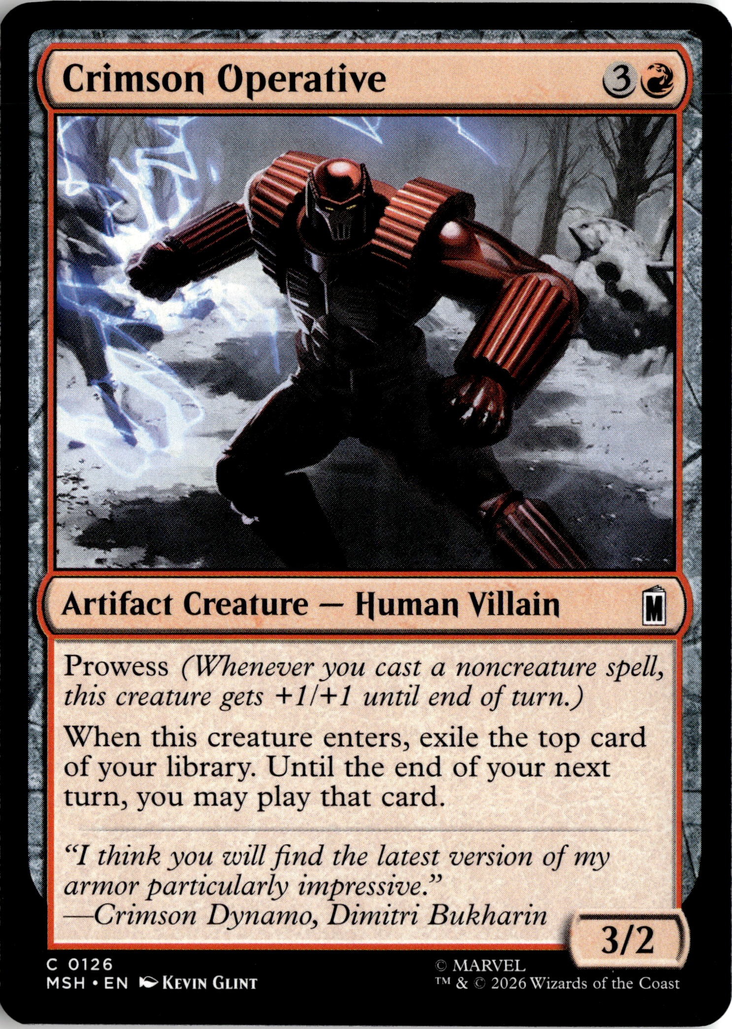 Crimson Operative graded slab