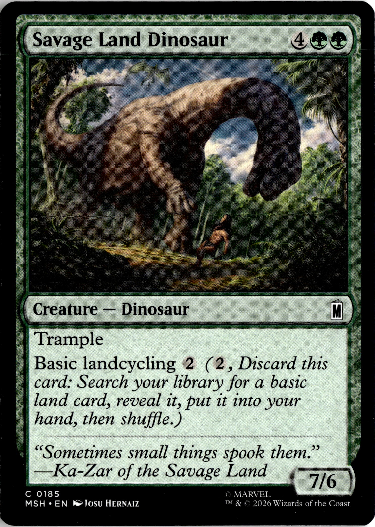 2026 Mtg Msh En Savage Land Dinosaur graded slab