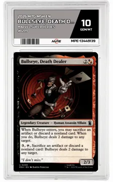 2026 MTG MSH EN Marvel Super Heroes #0209 BULLSEYE, DEATH DEALER MPE 10 GEM/MT — graded card up for auction