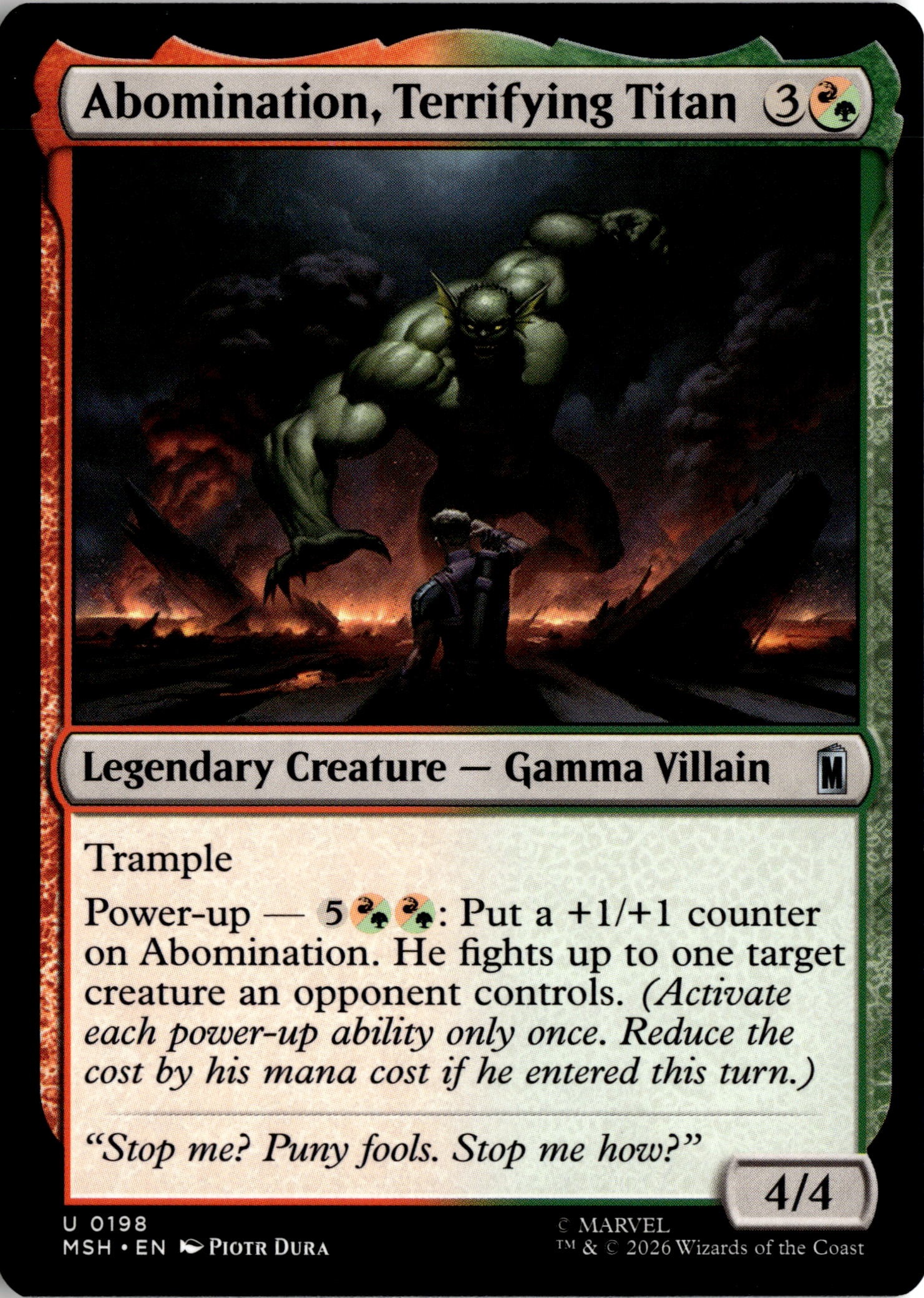 Abomination, Terrifying Titan graded slab