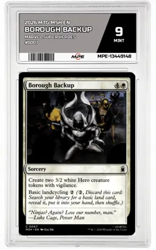 2026 MTG MSH EN Marvel Super Heroes #0007 BOROUGH BACKUP MPE 9 MINT — graded card up for auction