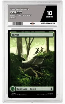 2026 MTG MSH EN Marvel Super Heroes #0285 FOREST MPE 10 GEM/MT — graded card up for auction