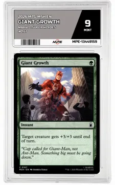 2026 MTG MSH EN Marvel Super Heroes #0167 GIANT GROWTH MPE 9 MINT — graded card up for auction