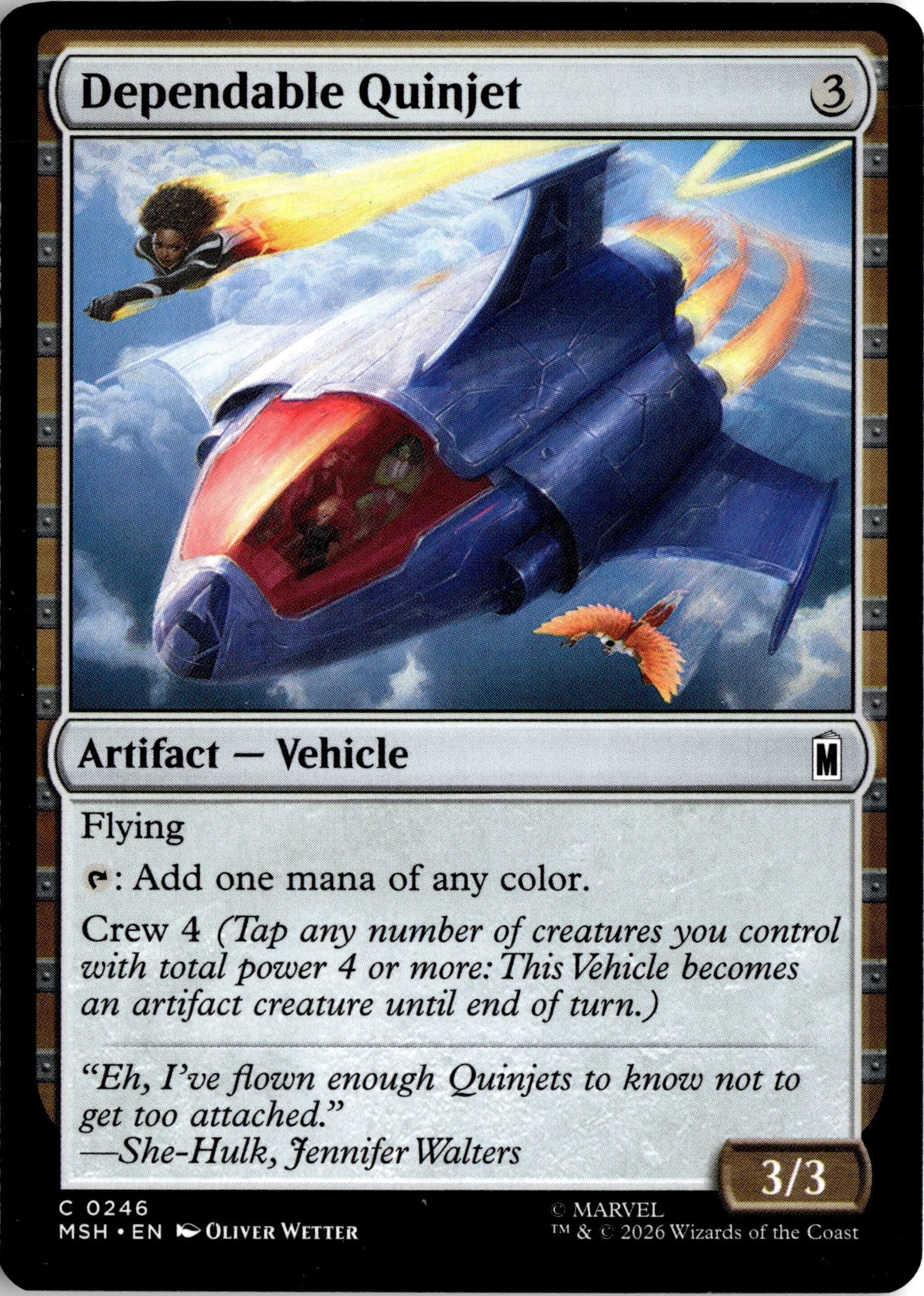 Dependable Quinjet graded slab