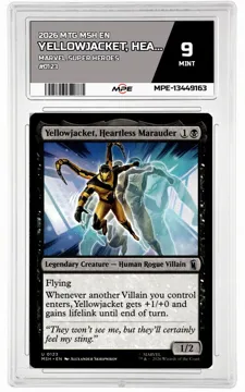 2026 MTG MSH EN Marvel Super Heroes #0123 YELLOWJACKET, HEARTLESS MARAUDER MPE 9 MINT — graded card up for auction