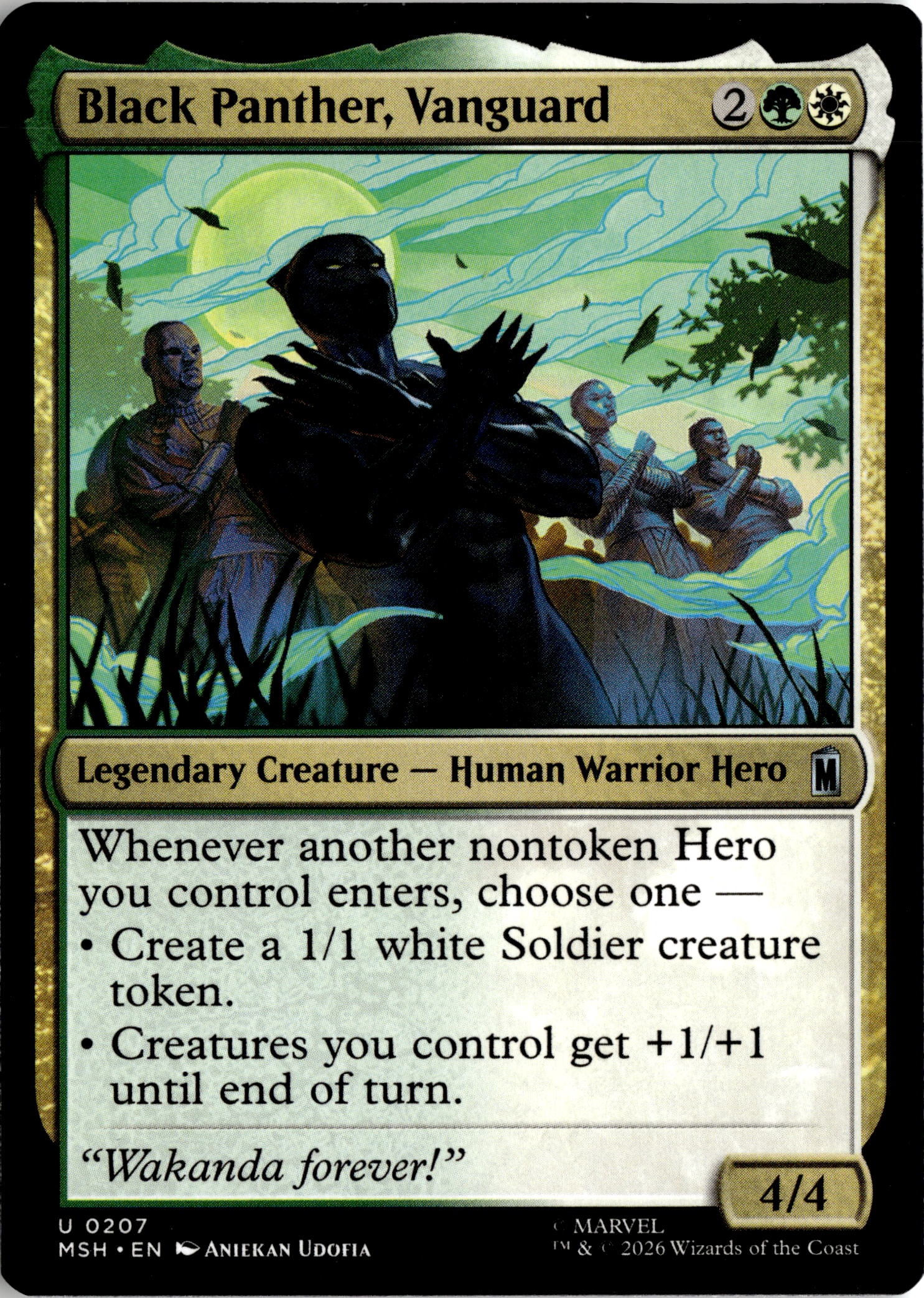2026 Mtg Msh En Black Panther, Vanguard graded slab